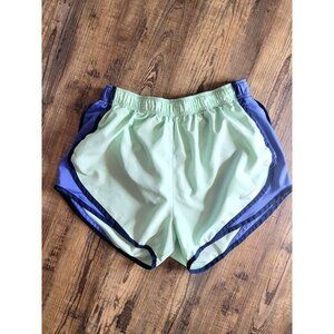 NIKE Women’s Shorts Dri-Fit Mint Green & Blue Running Athletic Lining Size Med
